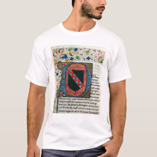 Geschiedeniseerd initiaal "D" met wapenschild T-shirt