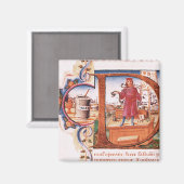 Geschiedeniseerd initiaal "D" waarin een apotheker Magneet (Voorkant / Achterkant)