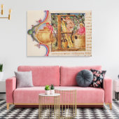 Geschiedeniseerd initiaal "E" voor het afschildere Canvas Afdruk (Insitu (Woonkamer))