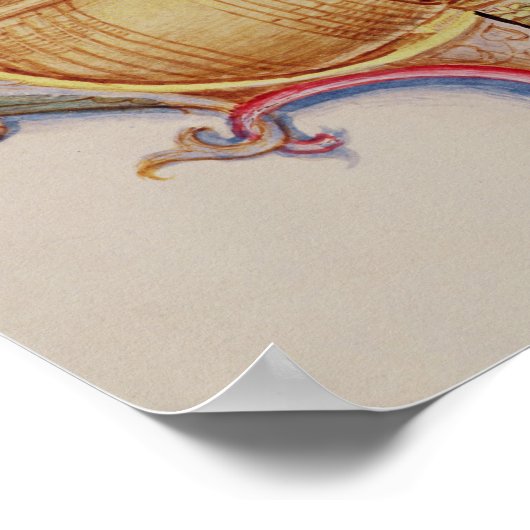 Geschiedeniseerd initiaal "E" voor het afschildere Poster (Hoek)