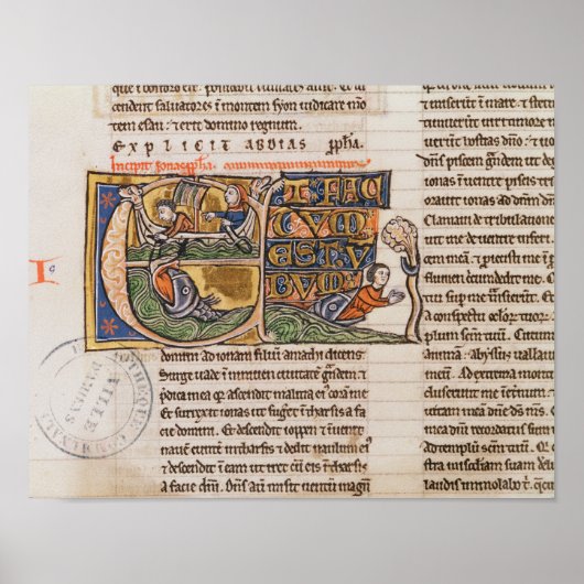 Geschiedeniseerd initiaal "E" waarin Jonah wordt a Poster (Voorkant)