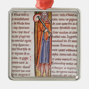 Geschiedeniseerd initiaal "I" met Elimelech Metalen Ornament
