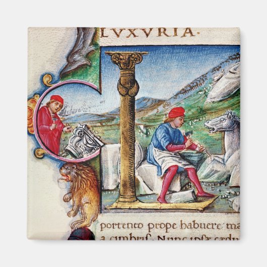 Geschiedeniseerd initiaal "L" Magneet (Voorkant)