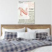 Geschiedeniseerd initiaal "N" Canvas Afdruk (Insitu (Slaapkamer))