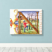 Geschiedeniseerd Initiaal "N" Canvas Afdruk (Insitu (Houten vloer))