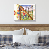 Geschiedeniseerd Initiaal "N" Canvas Afdruk (Insitu (Slaapkamer))