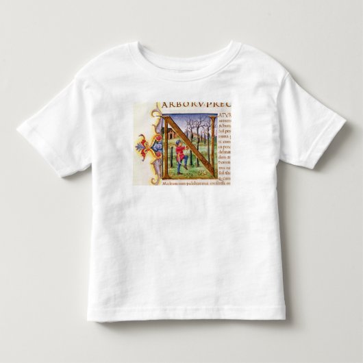 Geschiedeniseerd Initiaal "N" Kinder Shirts (Voorkant)