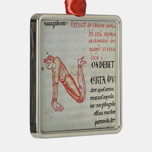 Geschiedeniseerd initiaal "N" Metalen Ornament (Rechts)