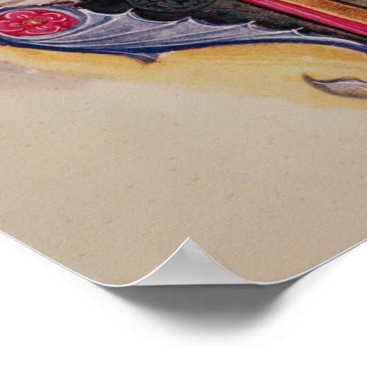 Geschiedeniseerd initiaal "N" voor schapen Poster (Hoek)