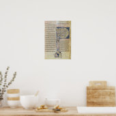 Geschiedeniseerd initiaal "P" Poster (Keuken)