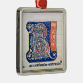 Geschiedeniseerd initiaal "R" 2 Metalen Ornament (Rechts)