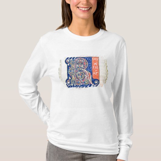 Geschiedeniseerd initiaal "R" 2 T-shirt (Voorkant)