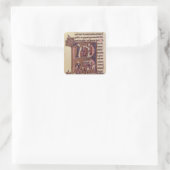 Geschiedeniseerd initiaal "R" Vierkante Sticker (Tas)