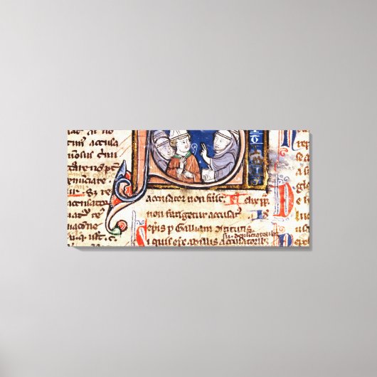 Geschiedeniseerd initiaal 'S' met afbeelding van p Canvas Afdruk (Voorkant)