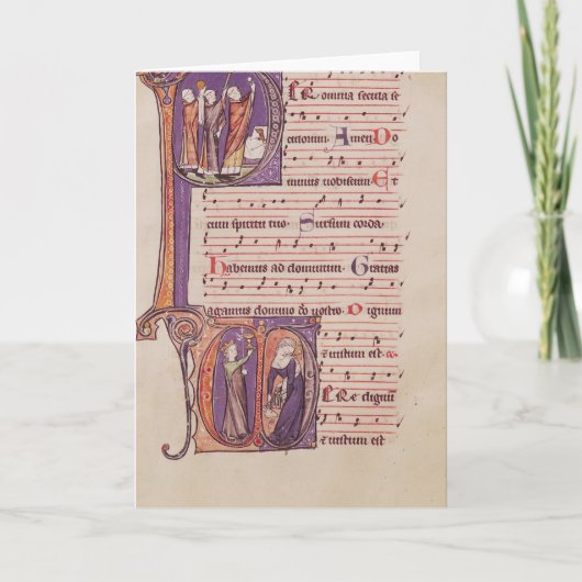 Geschiedeniseerde initialen "P" Notitiekaartje (Voorkant)