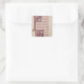 Geschiedeniseerde initialen "P" Vierkante Sticker (Tas)