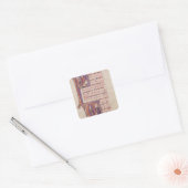 Geschiedeniseerde initialen "P" Vierkante Sticker (Envelop)
