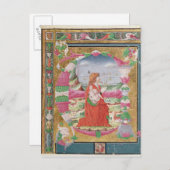 Geschiedeniseerde letter "E" met afbeelding van ko Briefkaart (Voorkant / Achterkant)