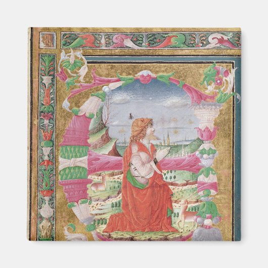 Geschiedeniseerde letter "E" met afbeelding van ko Magneet (Voorkant)