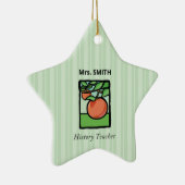 geschiedenisleraar Dank je, Apple Keramisch Ornament (Rechts)