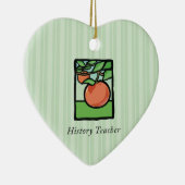 geschiedenisleraar Dank je, Apple Keramisch Ornament (Rechts)