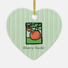 geschiedenisleraar Dank je, Apple Keramisch Ornament
