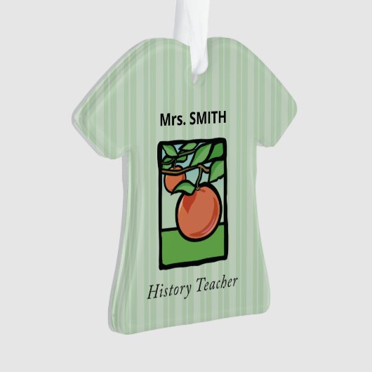 geschiedenisleraar Dank je, Apple Ornament (voorkant)