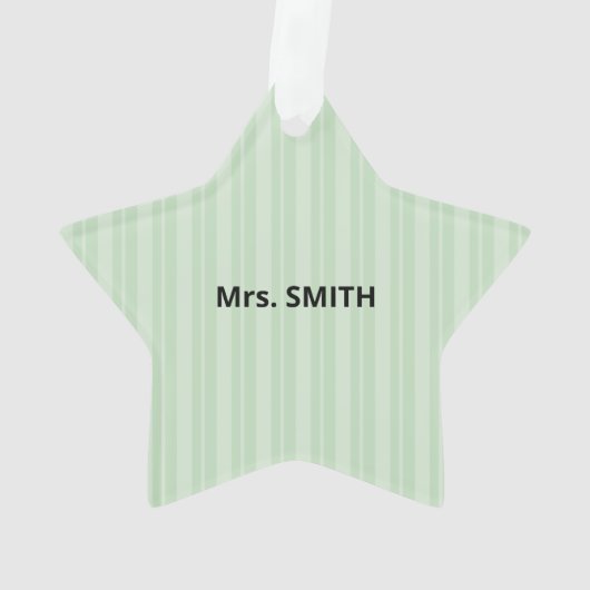 geschiedenisleraar Dank je, Apple Ornament (achterkant)