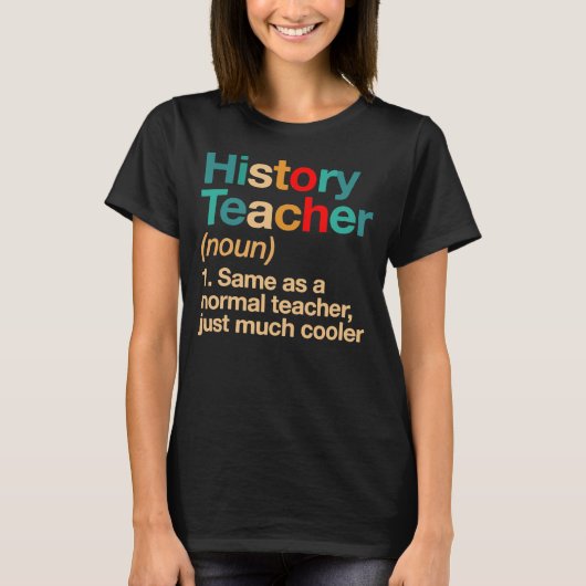 Geschiedenisleraar Definitie Funny School T-shirt (Voorkant)