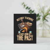 geschiedenisleraar Dinosaurs Funny Historian Briefkaart (Staand voorkant)