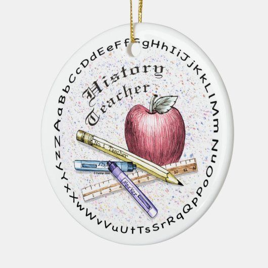 geschiedenisleraar keramisch ornament (Links)
