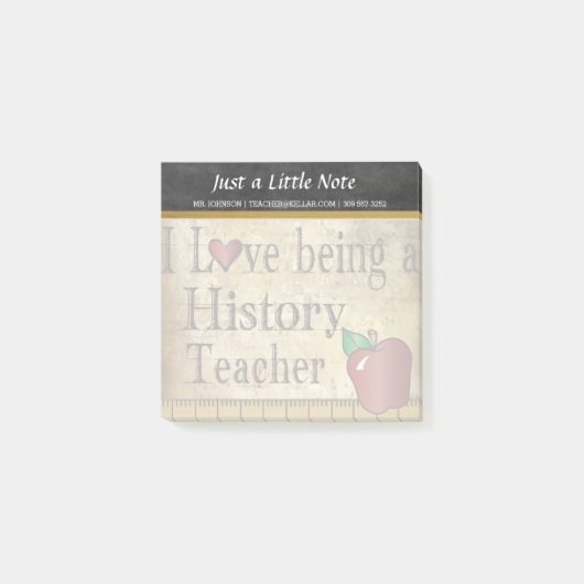geschiedenisleraar | stijl post-it® notes (Voorkant)