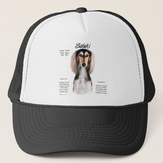 Geschiedenisontwerp Saluki Trucker Pet (Voorkant)