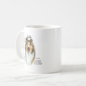 Geschiedenisontwerp voor Collie (sable rough) Koffiemok (Voorkant links)