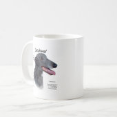 Geschiedenisontwerp voor grijsheuvel koffiemok (Voorkant links)