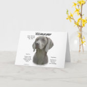 Geschiedenisontwerp weimaraner kaart (Gele Bloem)