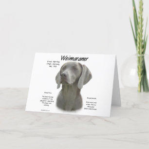 Geschiedenisontwerp weimaraner kaart