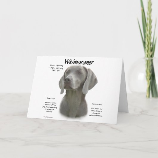 Geschiedenisontwerp weimaraner kaart (Voorkant)