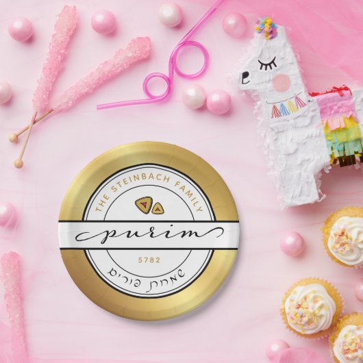 GESCHIKT Bord met Gold PURIM Script (Feest)