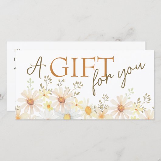 Geschikt cadeaucertificaat voor details (Voorkant / Achterkant)