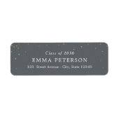 Geschikt EDITABLE COLOR Afstuderen Address Label (Voorkant)