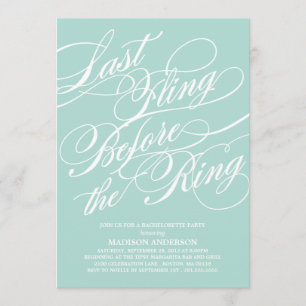 GESCHIKT   INVITATIE BACHELORETTE PARTIJ KAART