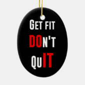 Geschikt voor DO IT-prijsopgave, motivatie wijshei Keramisch Ornament (Achterkant)