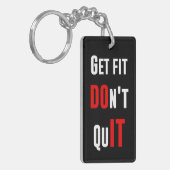 Geschikt voor DO IT-prijsopgave, motivatie wijshei Sleutelhanger (Voorkant Links)