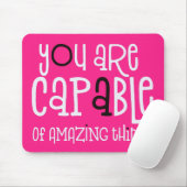 Geschikt voor geweldige dingen Positief Citaat Roz Muismat (Met muis)