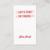 Geschikt voor helder en vet Gepersonaliseerd Visit Visitekaartje (Achterkant)