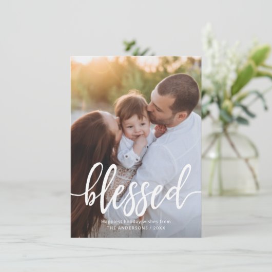 Geschikt voor kerstfeestdagen met handgeschreven s feestdagenkaart (Staand voorkant)