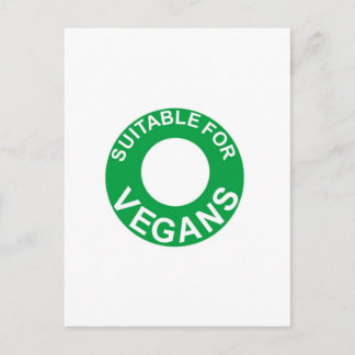 geschikt voor veganen briefkaart