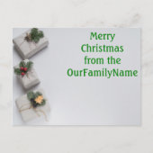 Geschikt voor witte Cadeaus Kerstmis Aangepast Bri Briefkaart (Voorkant)