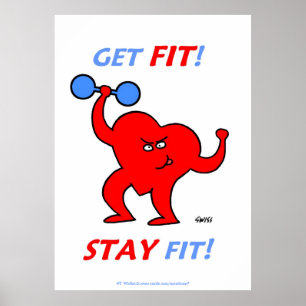 Geschikt voor x-groot Poster voor fitness Gym